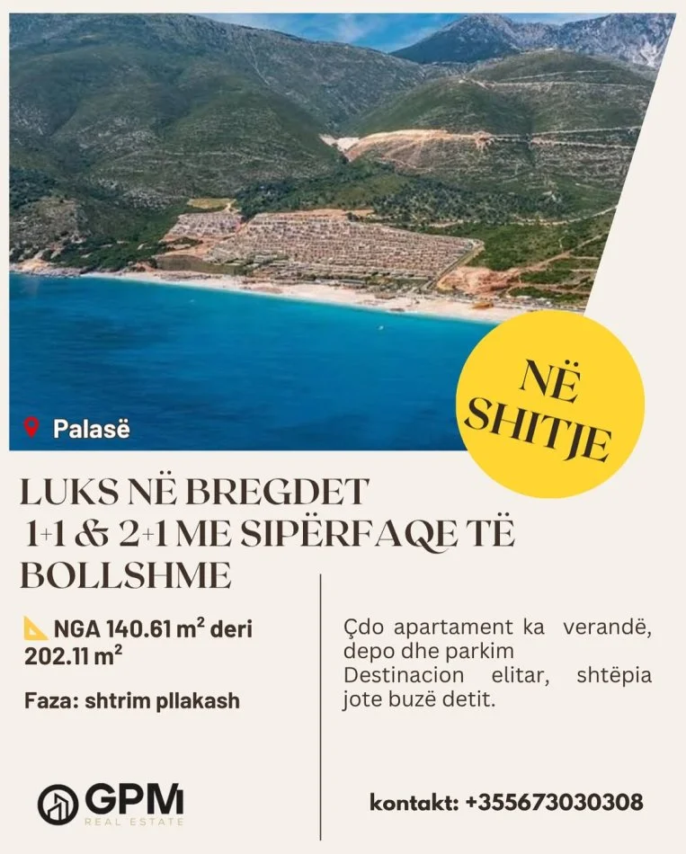 Dhermi - Palase, shitet apartament 1+1 , 140 m².