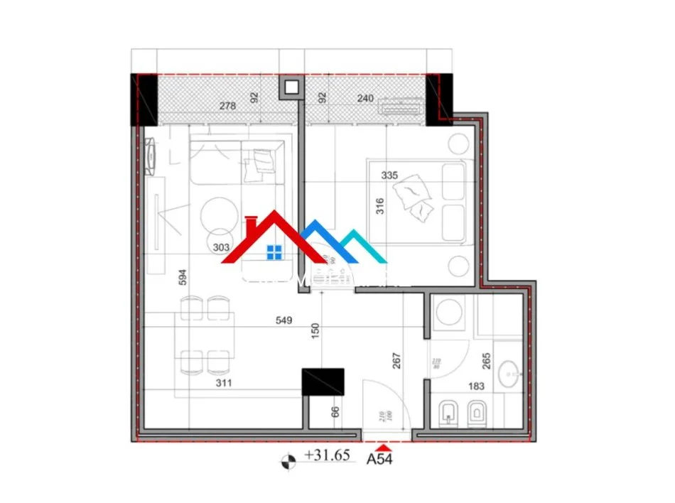 Tirane, shitet apartament 1+1+Ballkon Kati 2, 62 m² 160.000 € (RRUGA PJETER BUDI,QYTET STUDENTI)