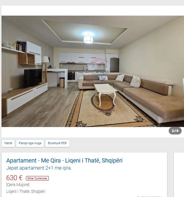 Tirane, jepet me qera 2+1 Kati 1, 90 m² 630 € (TE LIQENI THATE)