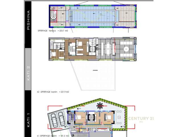 Tirane, jepet me qera Vile 4+1+BLK Kati 1, 760 m² 3.500 Euro