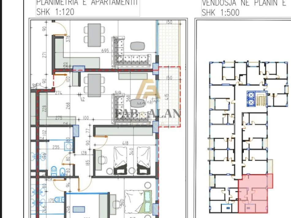 Tirane, shitet apartament 2+1 Kati 3, 115 m² 131.200 € (Paskuqan)