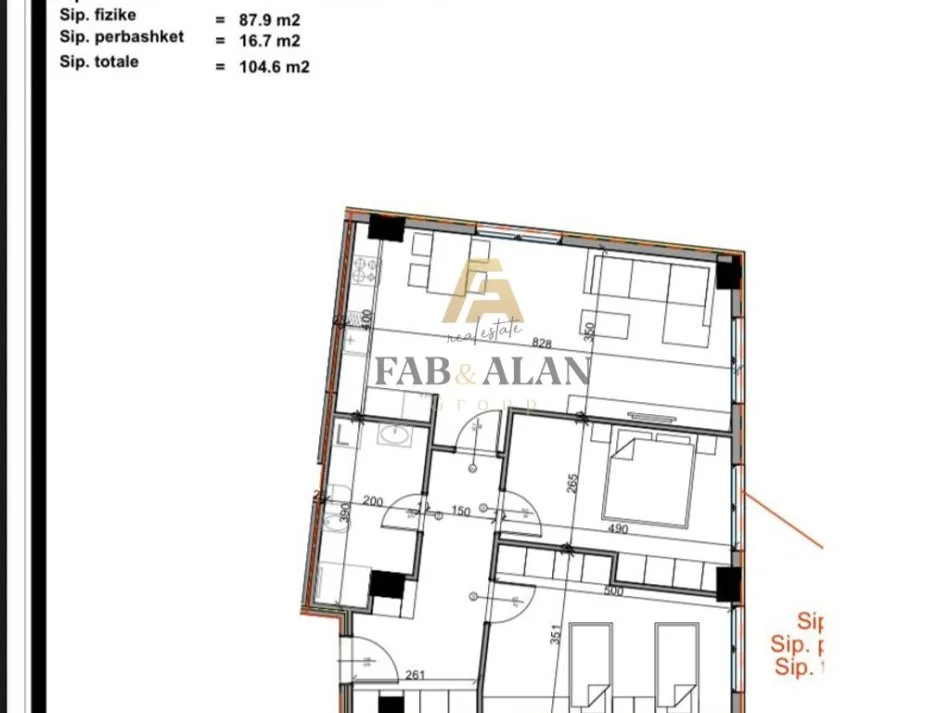 Tirane, shitet apartament 2+1 Kati 8, 105 m² 122.400 € (Paskuqan)