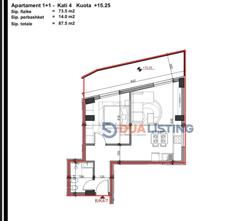 Tirane, shitet apartament 1+1 , 87 m² 96.300 € (Paskuqan)