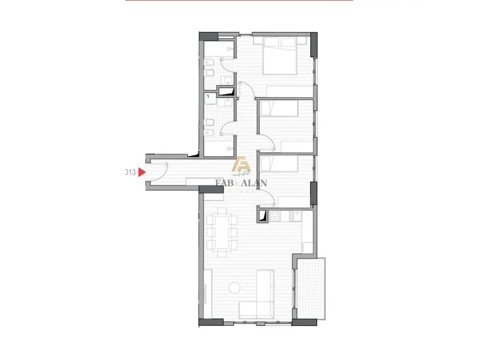 Tirane, shitet apartament 3+1 Kati 3, 119 m² 173.000 € (Rruga 5 Maji)