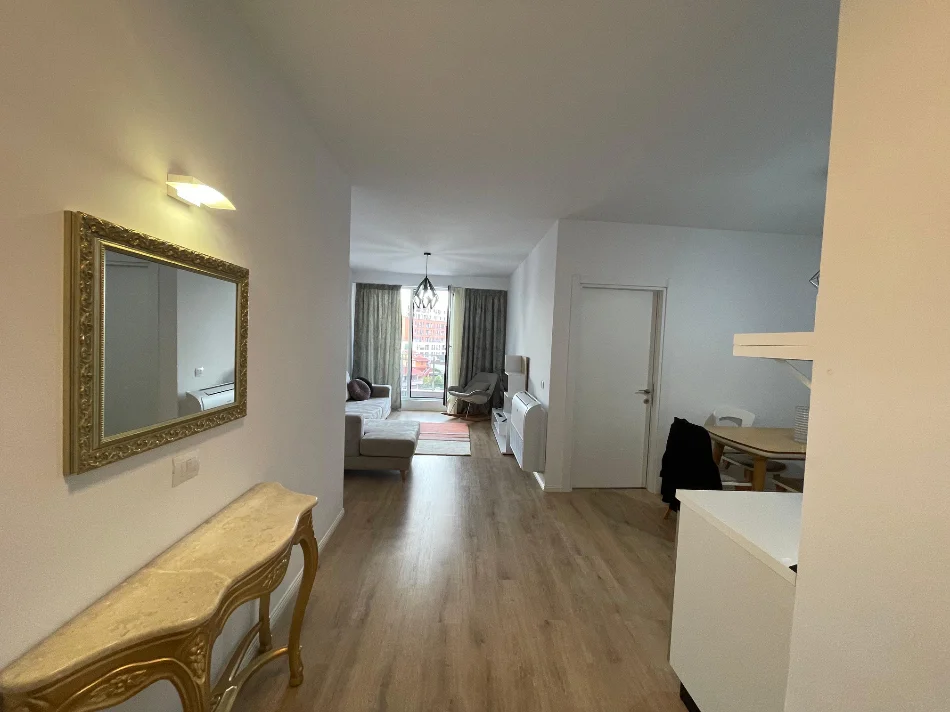 Tirane, jepet me qera apartament 1+1+Ballkon Kati 5, 63 m² 600 € (Turdiu Residence)