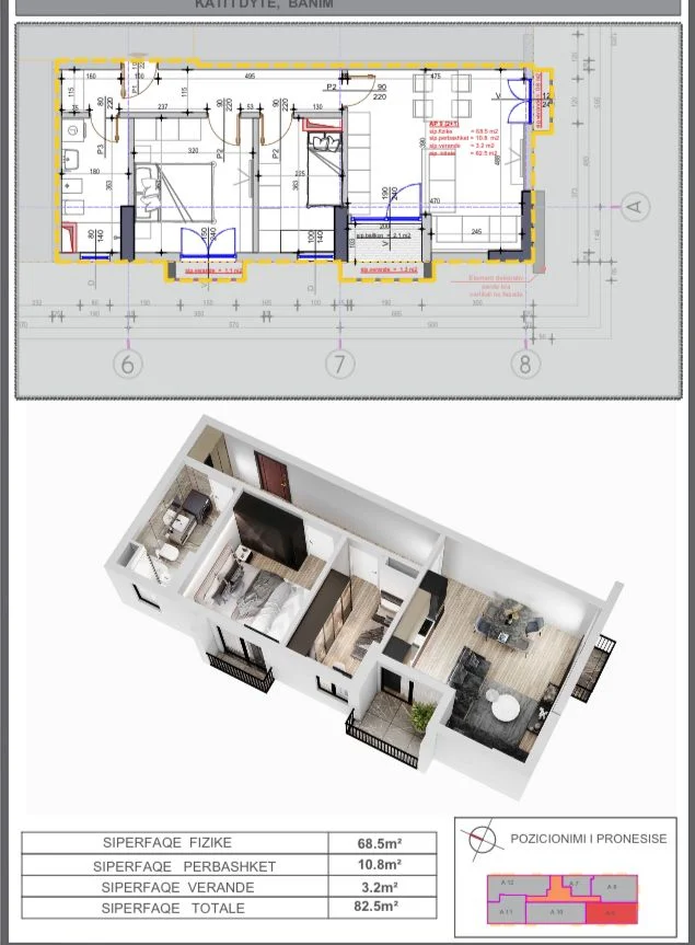 Tirane, shitet apartament 2+1 Kati 2, 83 m² 82.500 € (BULEVARDI BLU, KAMEZ)  UNA48877