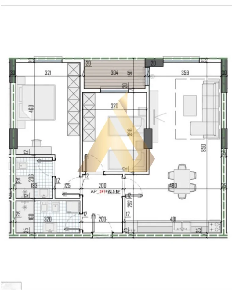 Tirane, shitet apartament 2+1+Ballkon Kati 1, 109 m² 119.000 € (Rruga Azem Hajdari)