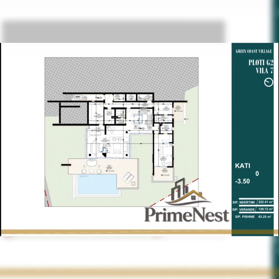 Dhermi - Palase, shitet apartament 1+1 Kati 2, (Green Coast 2)