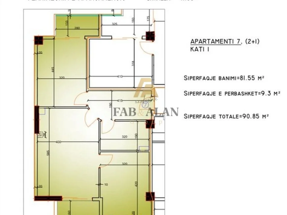 Pogradec, shitet apartament 2+1 Kati 1, 91 m² 104.500 € (Pogradec)