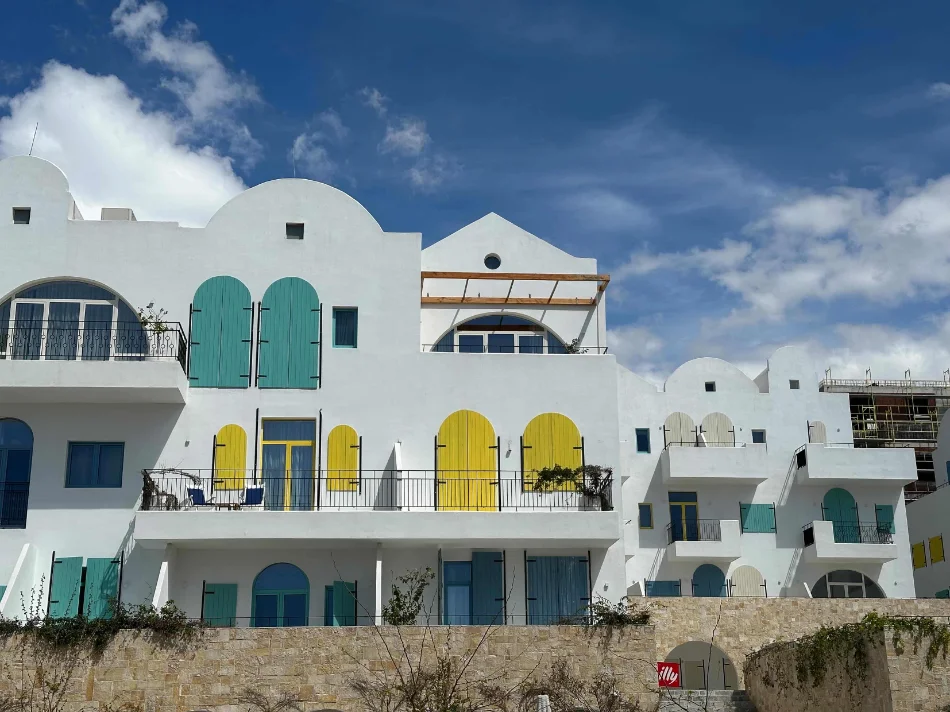 Dhermi - Palase, shitet apartament 2+1+Ballkon Kati 0, 92 m² 368.200 € (Santorini Residence)