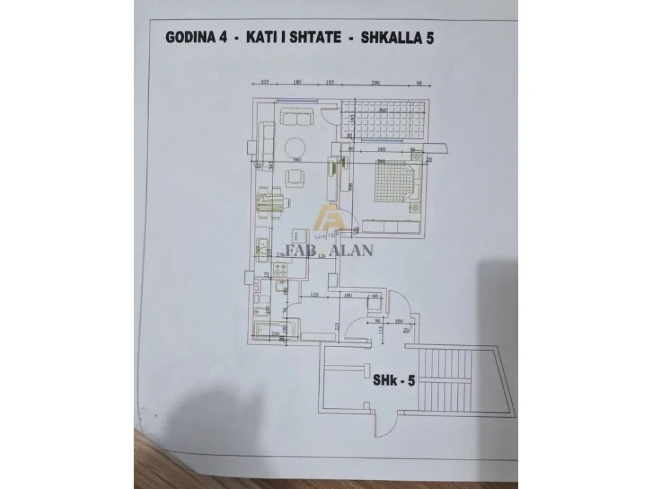 Tirane, shitet apartament 1+1 Kati 7, 73 m² 94.500 € (Fratari, Astir)