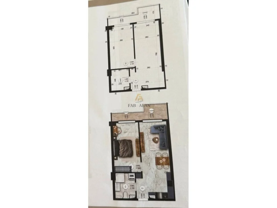 Golem, shitet apartament 1+1 Kati 5, 69 m² 93.000 € (BONITA, LUXURY, Golem)