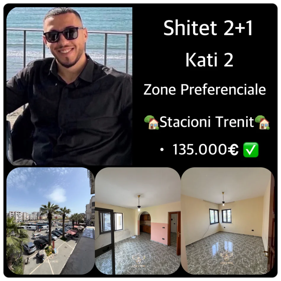 Durres, shitet apartament 2+1+Ballkon Kati 2, 78 m² 135.000 € (QENDER DURRES STACIONI TRENIT)