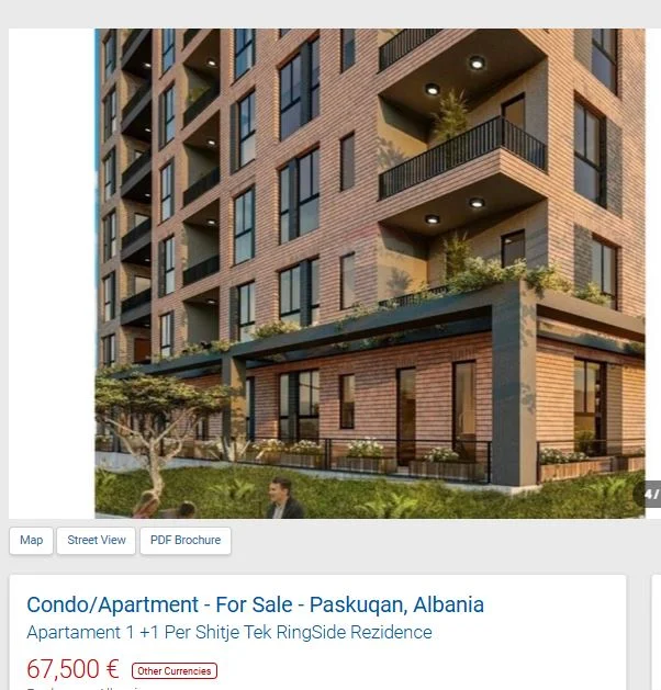 Tirane, shitet apartament 1+1 Kati 3, 62 m² 67.500 € (PASKUQAN)