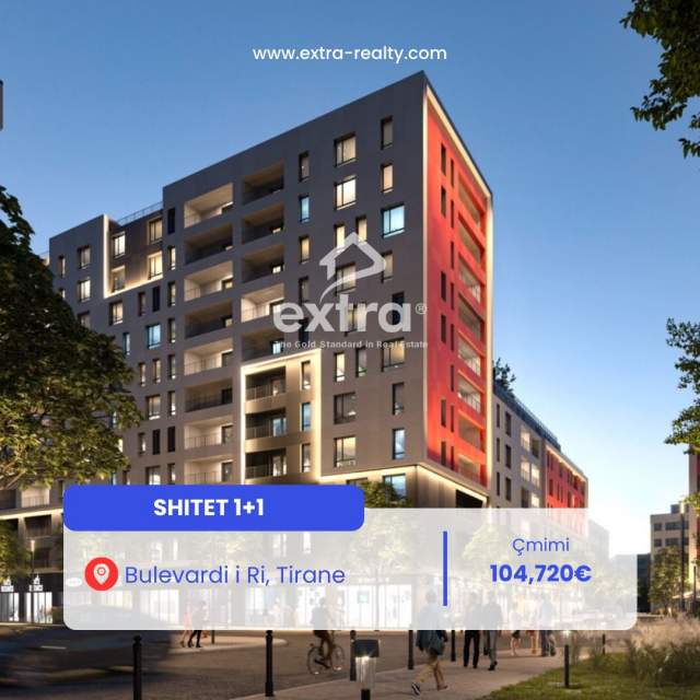 Tirane, shitet apartament 1+1+BLK Kati 2, 105.000 Euro