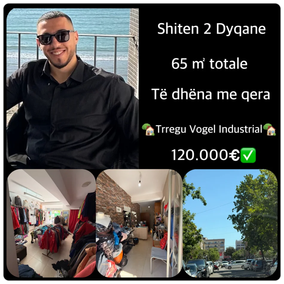 Durres, shes dyqan Kati 0, 65 m² 120.000 € (2 DYQANE trregu vogel industrial)