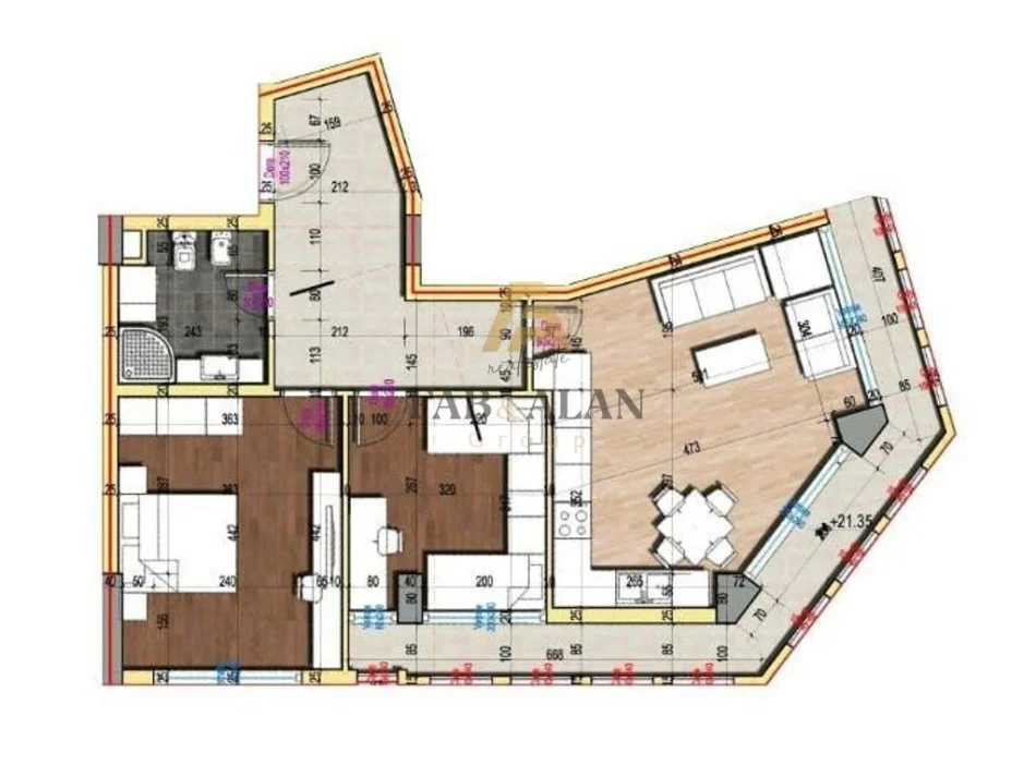 Tirane, shitet apartament 2+1 Kati 6, 109 m² 153.000 € (URBAN GATE, ASTIR)