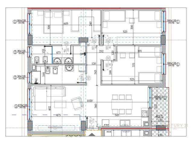 Tirane, shes apartament 2+1 154 m² 195.000 Euro (kodra e diellit)