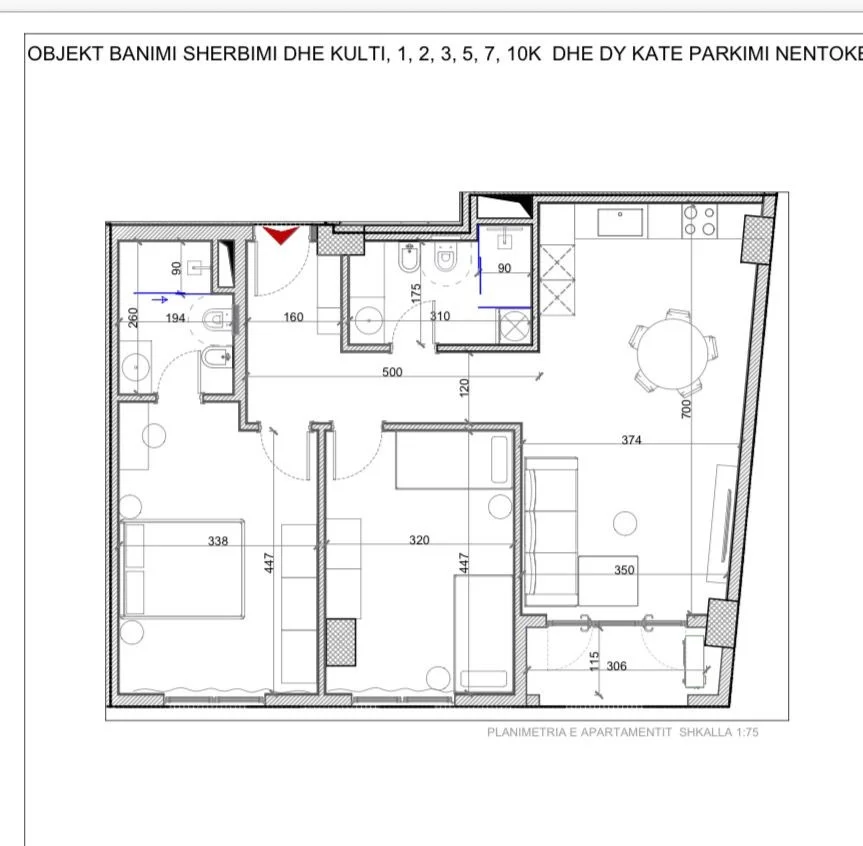 Tirane, shitet apartament 2+1 Kati 3, 112 m² 188.000 € (Porcelan)
