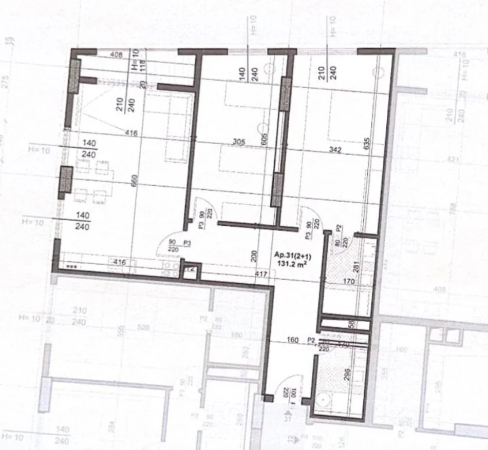 Tirane, shes apartament 2+1+Ballkon Kati 5, 131 m² 223.900 € (Bulevardi i Ri)