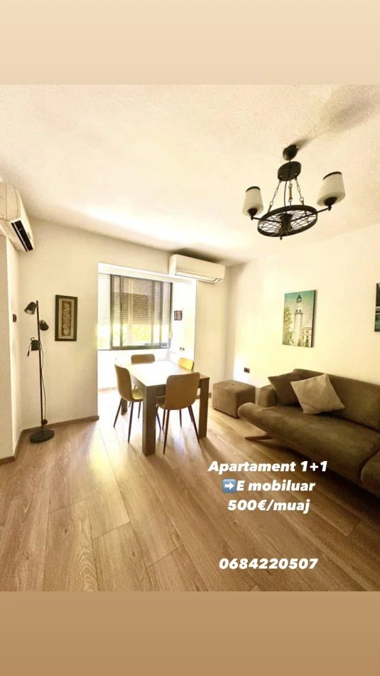 Tirane, jepet me qera apartament 1+1 Kati 5, 62 m² 500 € 