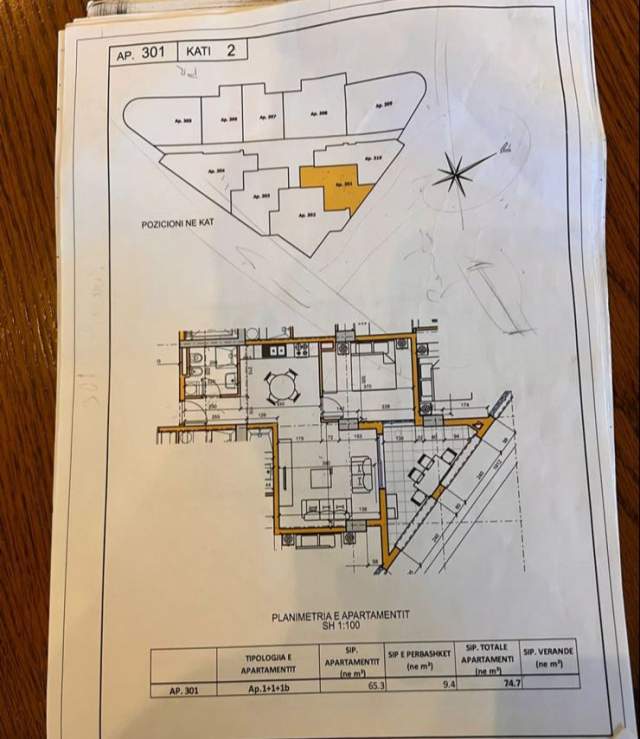 Durres, shitet apartament 1+1 Kati 2, 74 m² 78.400 Euro (Golem)