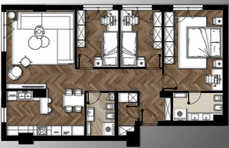 Tirane, shitet apartament 3+1 Kati 4, 221.000 € (Kodra e diellit 2)