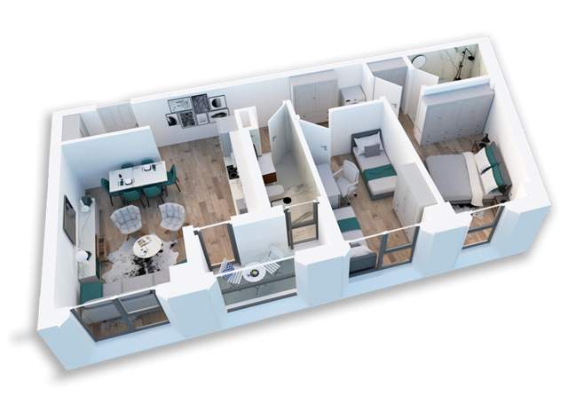 Tirane, shes apartament 2+1+BLK Kati 5, 95 m² 114.000 Euro (Bulevardi i ri)