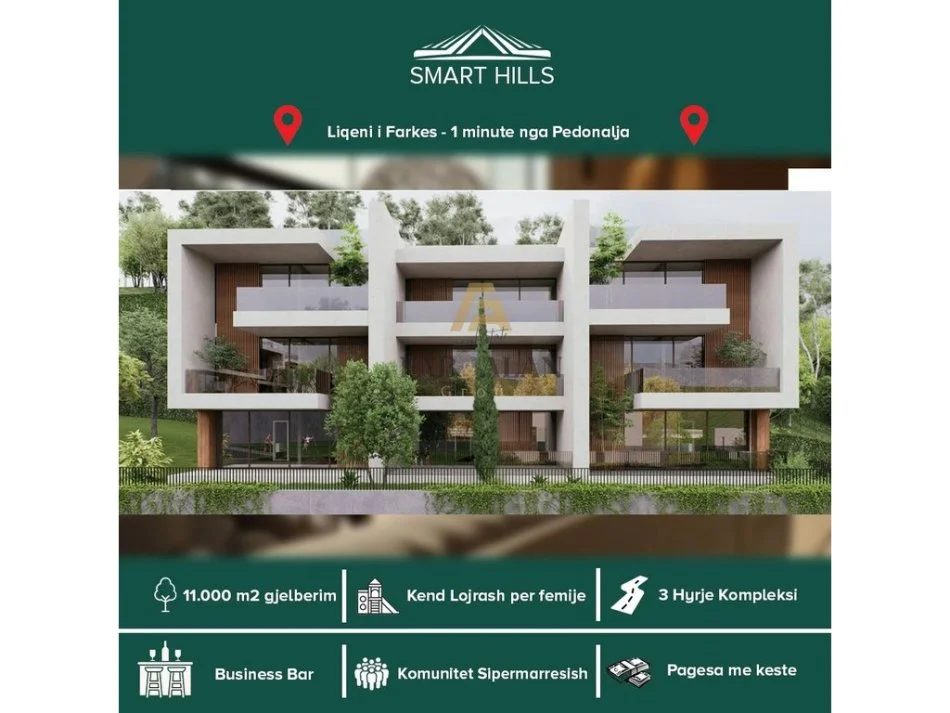 Tirane, shiten APARTAMENTE DHE VILA, SMART HILLS RESIDENCE , (Liqeni i Farkes)