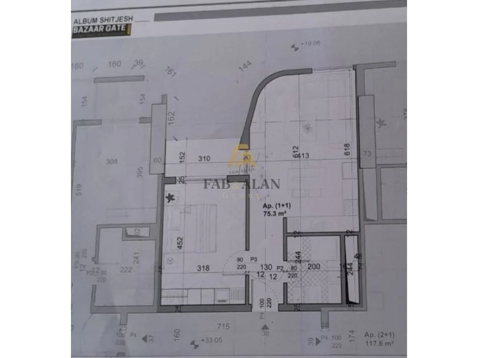 Tirane, shitet apartament 1+1 Kati 9, 75 m² 256.000 € (Pazari i Ri)