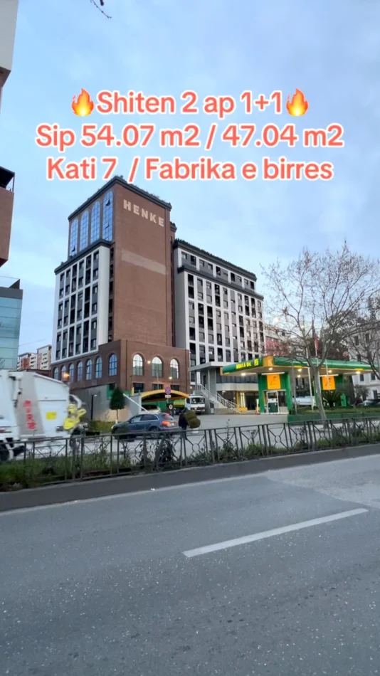 Tirane, shiten 2 ap 1+1 Kati 7, 57 m² 105.000 € (Rrg kavajes)