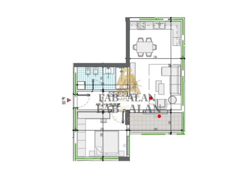 Tirane, shitet apartament 1+1 Kati 1, 73 m² 80.300 € (PASKUQAN)