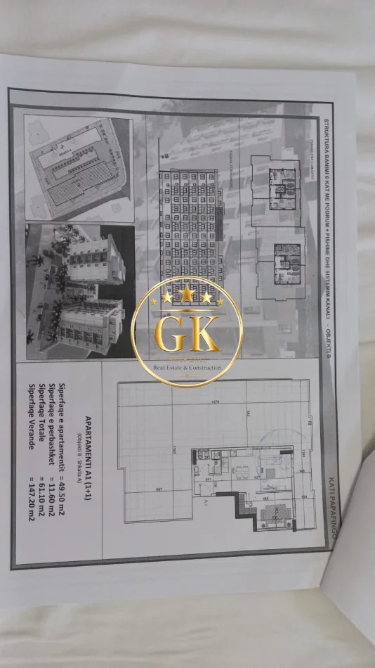 Durres, shitet apartament+verande | Penthouse 1+1+Aneks+Ballkon Kati 7, 208 m² (mali robit)