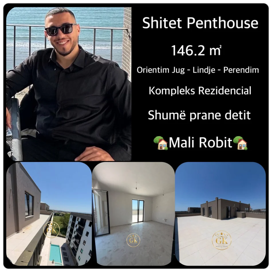 Durres, shitet apartament+verande | Penthouse 1+1+Aneks+Ballkon Kati 7, 208 m² (mali robit)