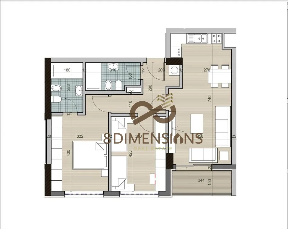 Tirane, shitet apartament 2+1+Ballkon Kati 3, 104 m² 125.000 € (QTU)