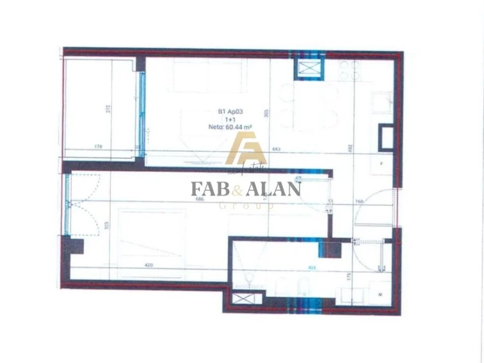 Dhermi - Palase, shitet apartament 1+1 Kati 0, 71 m² 199.700 € (Dhermi)