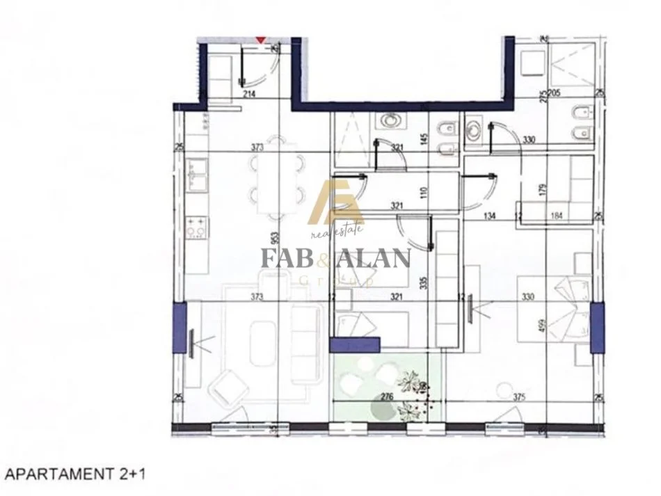 Tirane, shitet apartament 2+1 Kati 4, 121 m² 313.600 € (Komuna e Parisit)