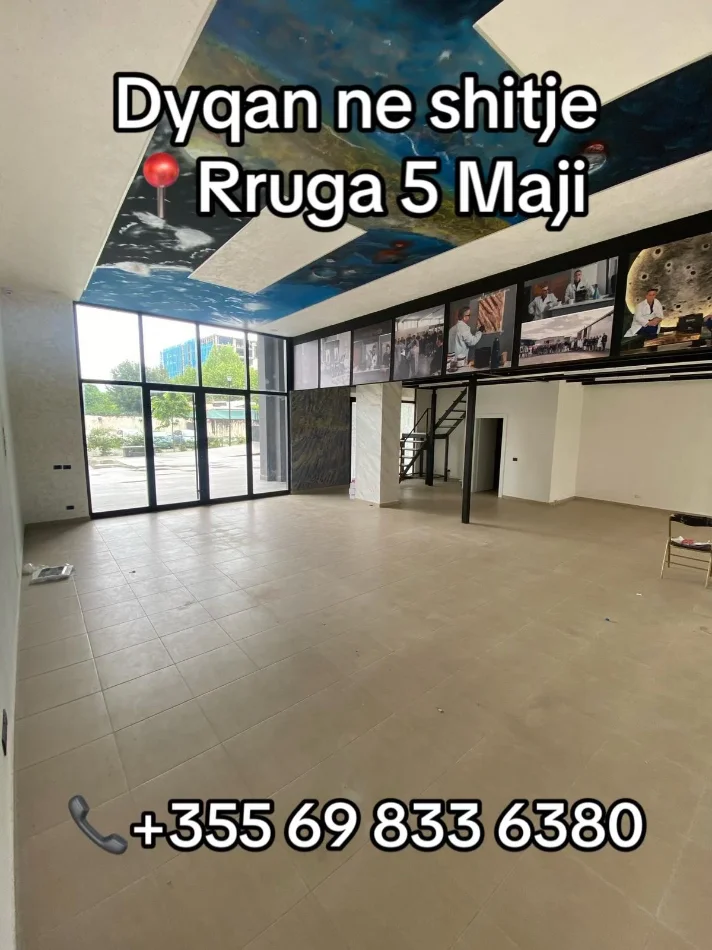Tirane, shitet dyqan Kati 0, 122 m² (Rruga 5 Maji)