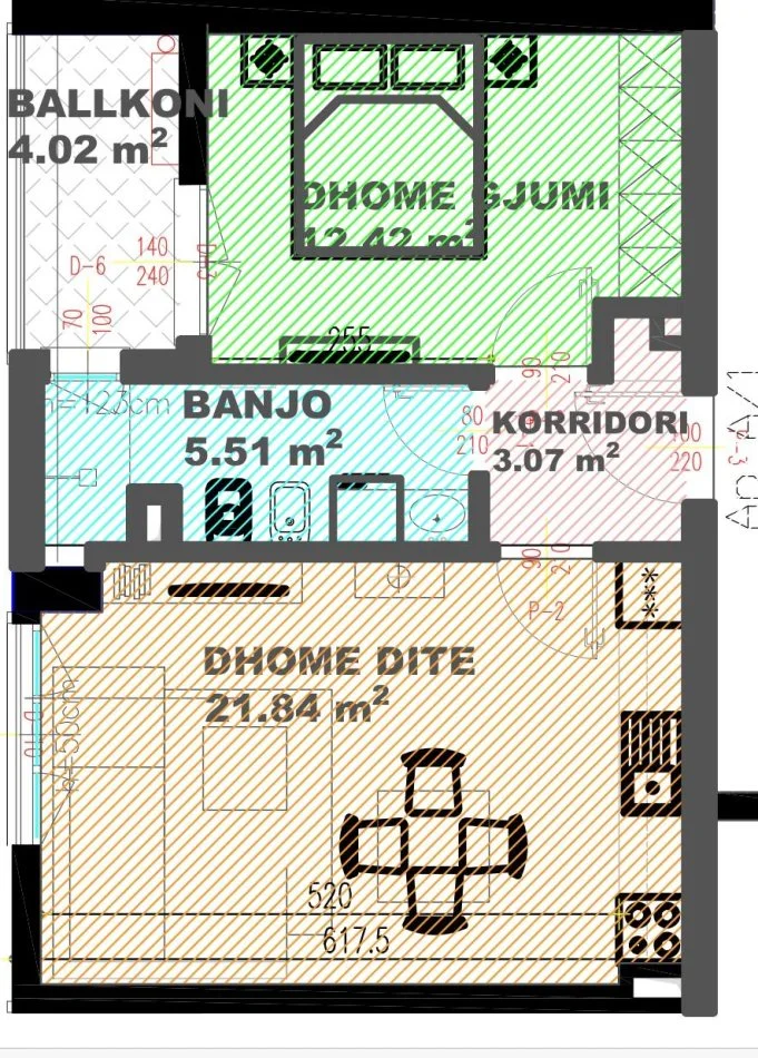 Tirane, shitet apartament 1+1 Kati 8, 70 m² 123.900 € (Rruga Ndre Mjeda, ish Parku i Autobuzave)