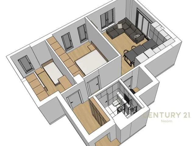 Tirane, jepet me qera apartament 2+1 Kati 2, 97 m² 1.000 Euro (Rruga e Kosovareve)