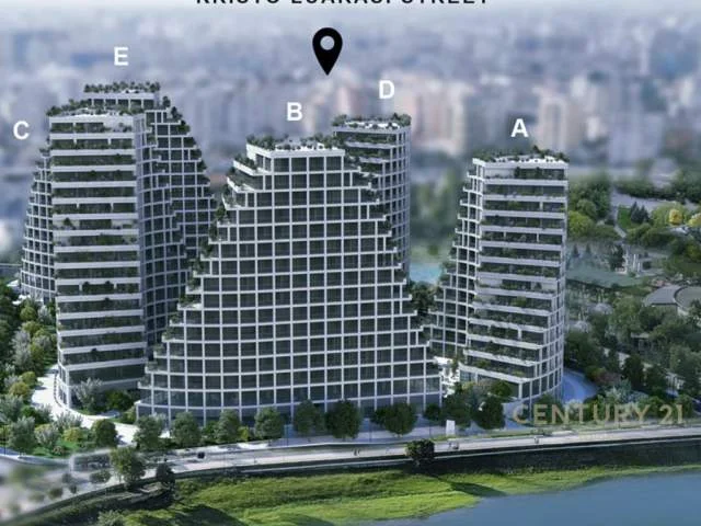 Tirane, jepet me qera apartament 1+1+BLK Kati 2, 68 m² 800 Euro (Lake View Residence, Liqeni i Tiranes)