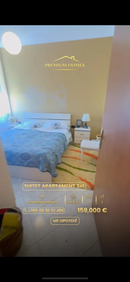 Tirane, shes apartament 3+1+Ballkon Kati 6, 97 m² 159.000 € (Kompleksi Grand)