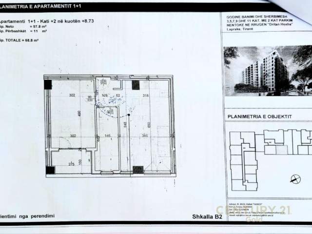 Tirane, shitet apartament 1+1+BLK Kati 2, 69 m² 89.000 Euro (dritan hoxha)