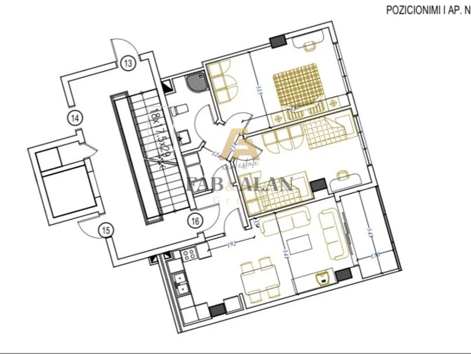 Tirane, shitet apartament 2+1 Kati 5, 102 m² 128.000 € (Astir, Fratari)