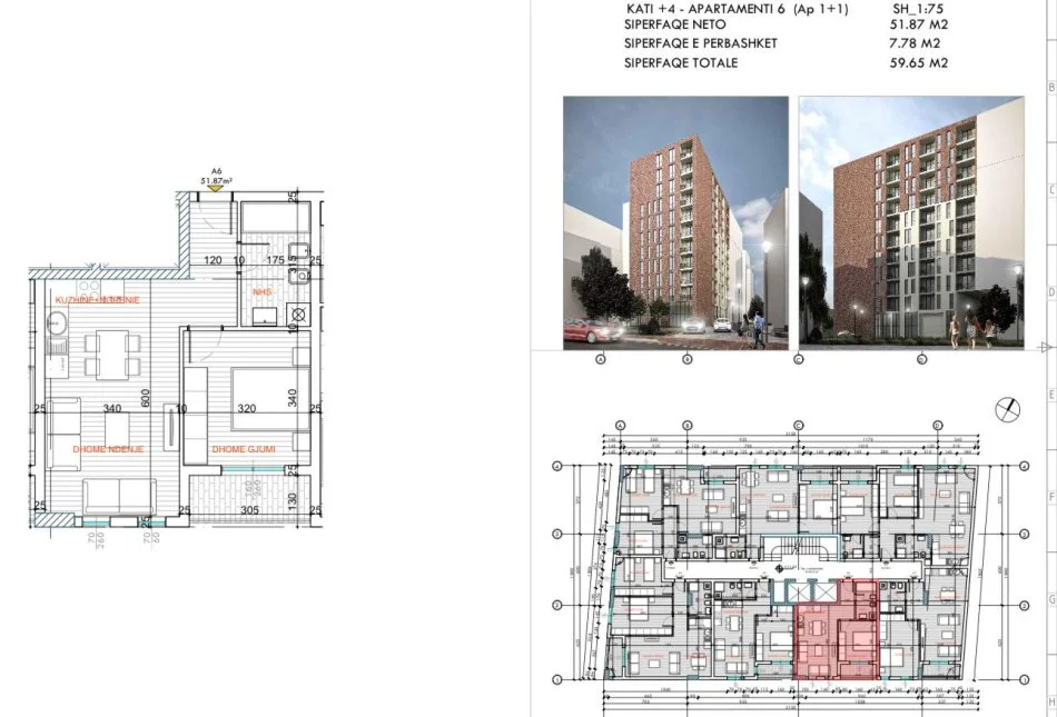 OKAZION!! SHESIM 2 APARTAMENTE 1+1,2+1+ POST PARKIMI. PRANE QSUT