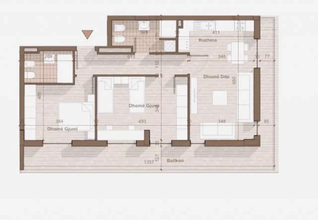 Tirane, shitet apartament 2+1 128 m² 820 Euro/m2