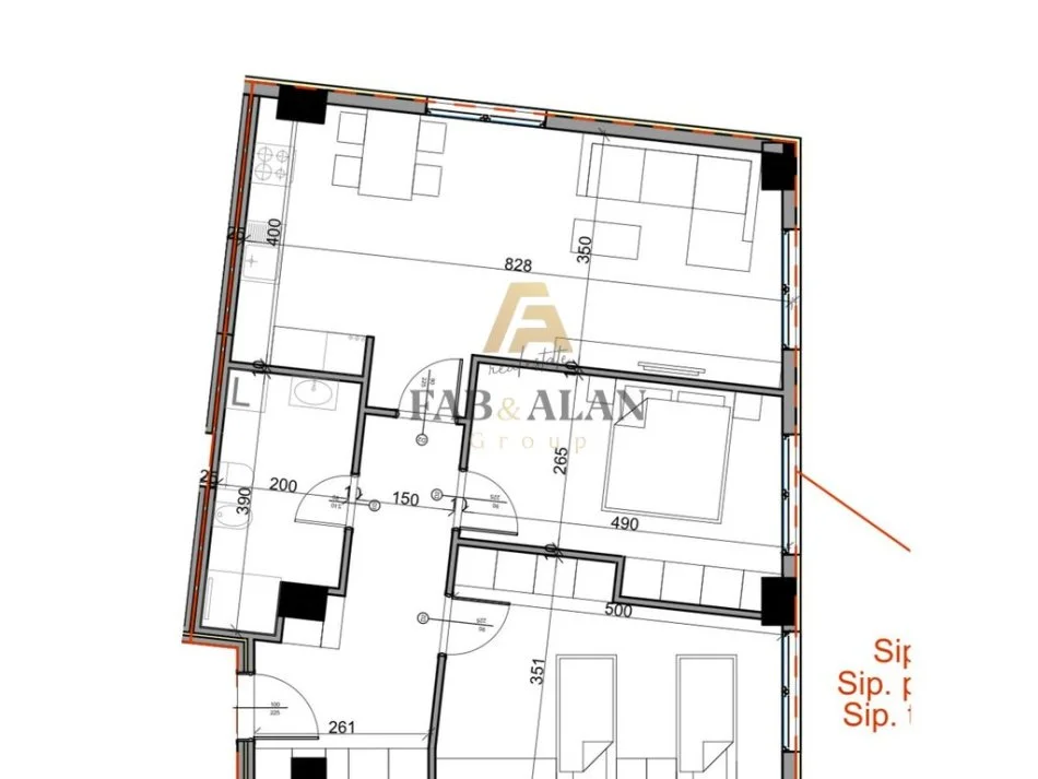 Tirane, shitet apartament 2+1 Kati 8, 105 m² 120.300 € (Paskuqan)