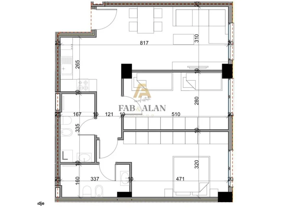 Tirane, shitet apartament 2+1 Kati 0, 95 m² 109.500 € (Paskuqan)