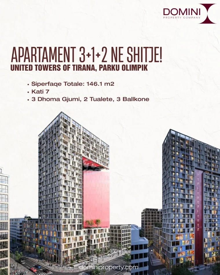 Tirane, shitet apartament 3+1 , 146 m² (Parku Olimpik)