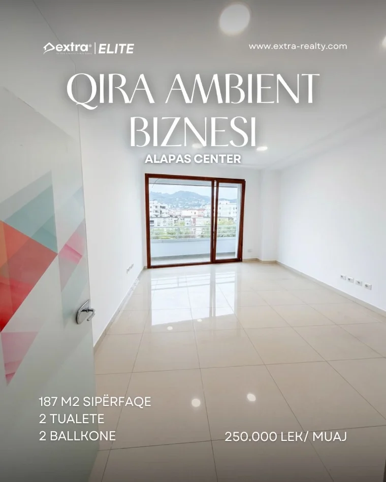 Tirane, jepet me qera ambjent biznesi Kati 4, 187 m² 2.500 € (Hilton Garden Inn)